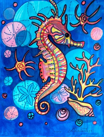 Sea Horse by artist Anastasia Shimanskaya